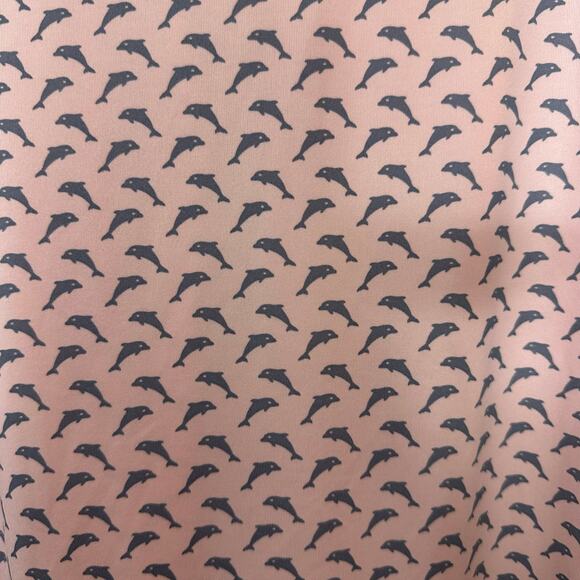 FootJoy Lisle Leaping Dolphins Golf Polo Shirt Men's 2XL Pink Gray Graphic Sport - Picture 7 of 7